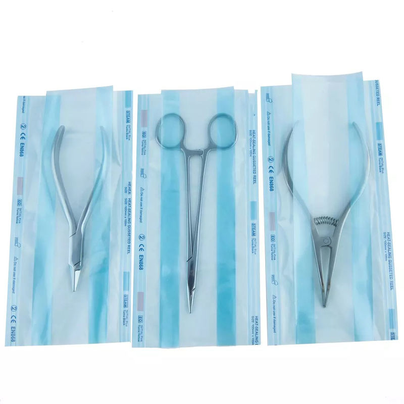 50mm*200mm Sterilization Gusseted Reels Medical Sterile Packaging  Pouch Disposable